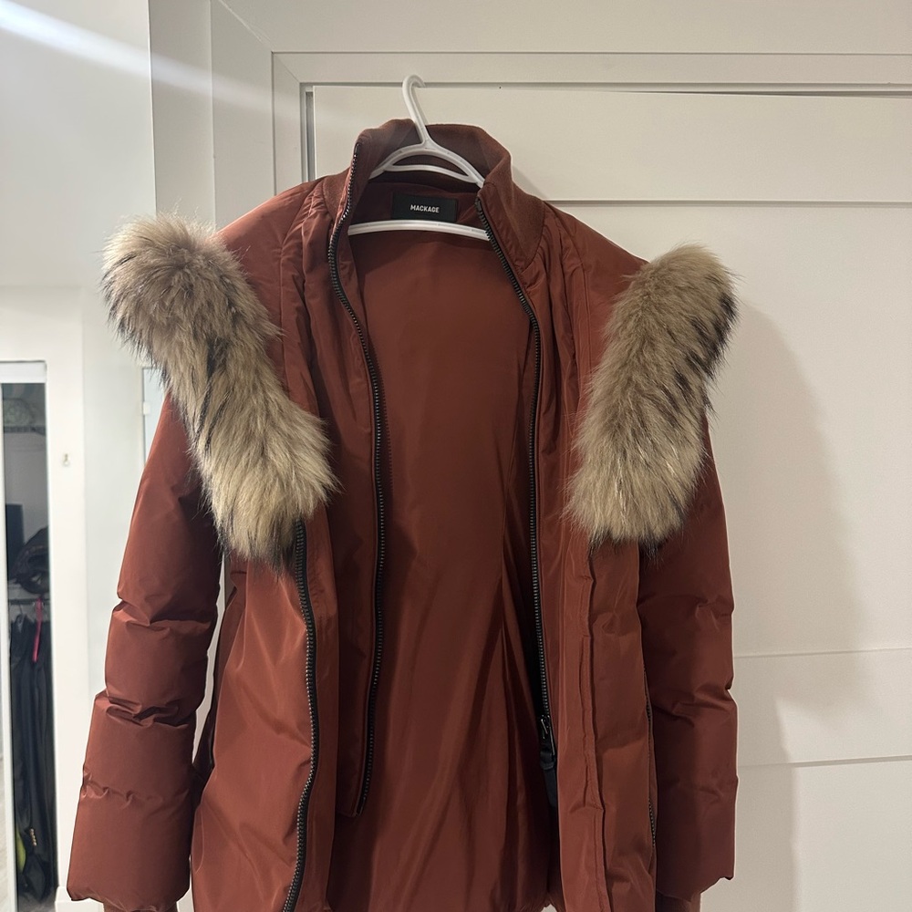 Women's Jacket with Faux Fur Trim
